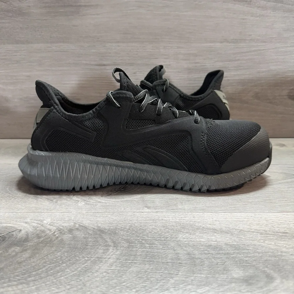 Reebok Flexagon 3.0 Women's Shoe Size 7.5 Composite Toe Work Sneakers Black EUC